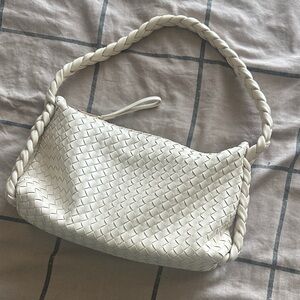 White Braided Shoulder Bag